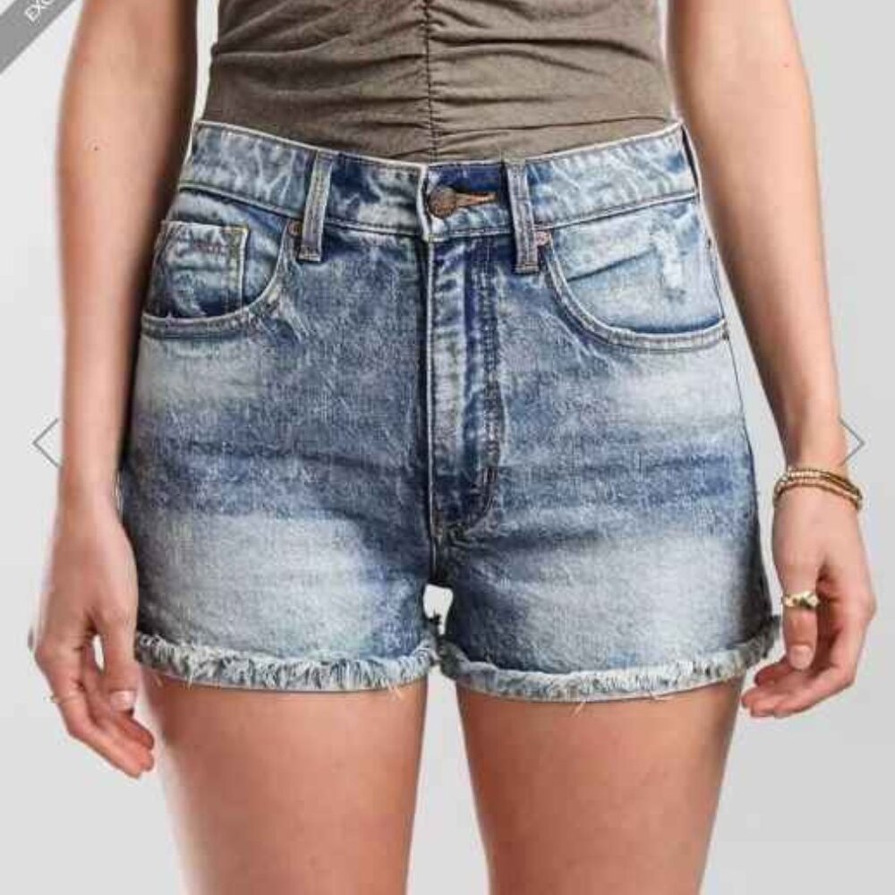 Buckle black Jean Shorts